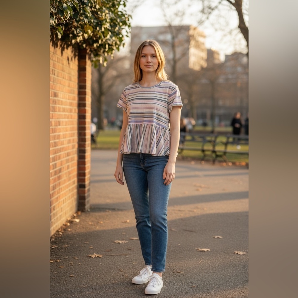 Forever 21 Multicolor Striped Top